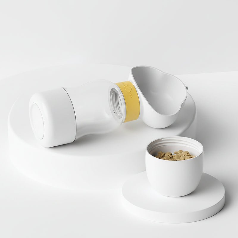 2-in-1 Portable Dog Water Bottle with Feeder Bowl