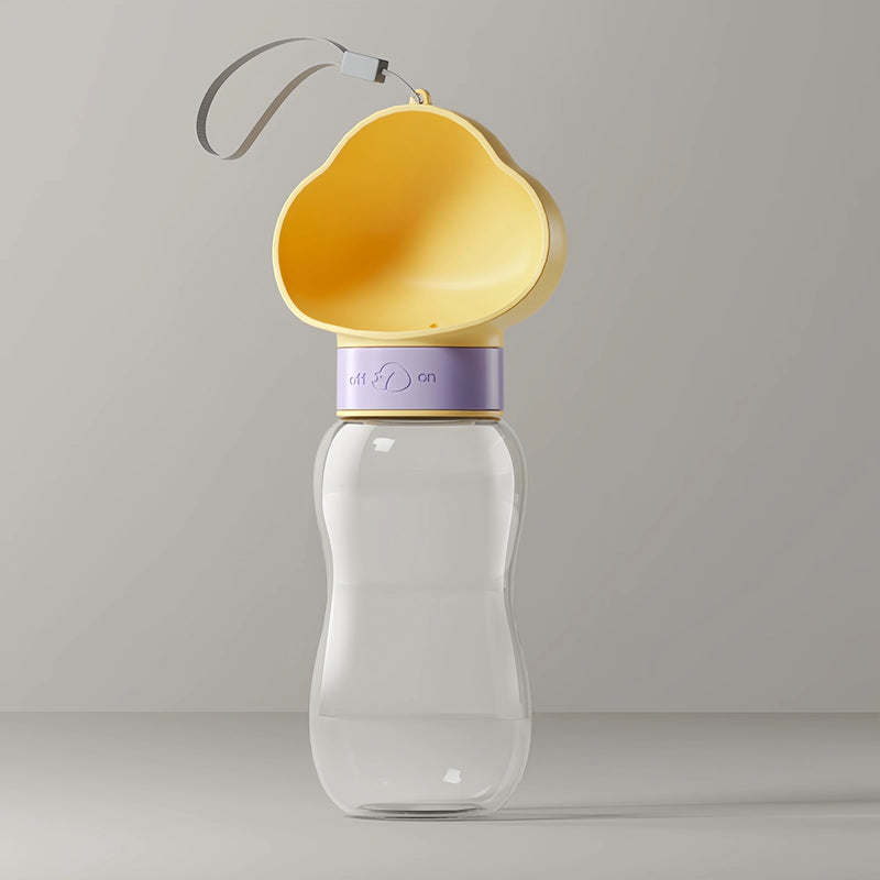 2-in-1 Portable Dog Water Bottle with Feeder Bowl