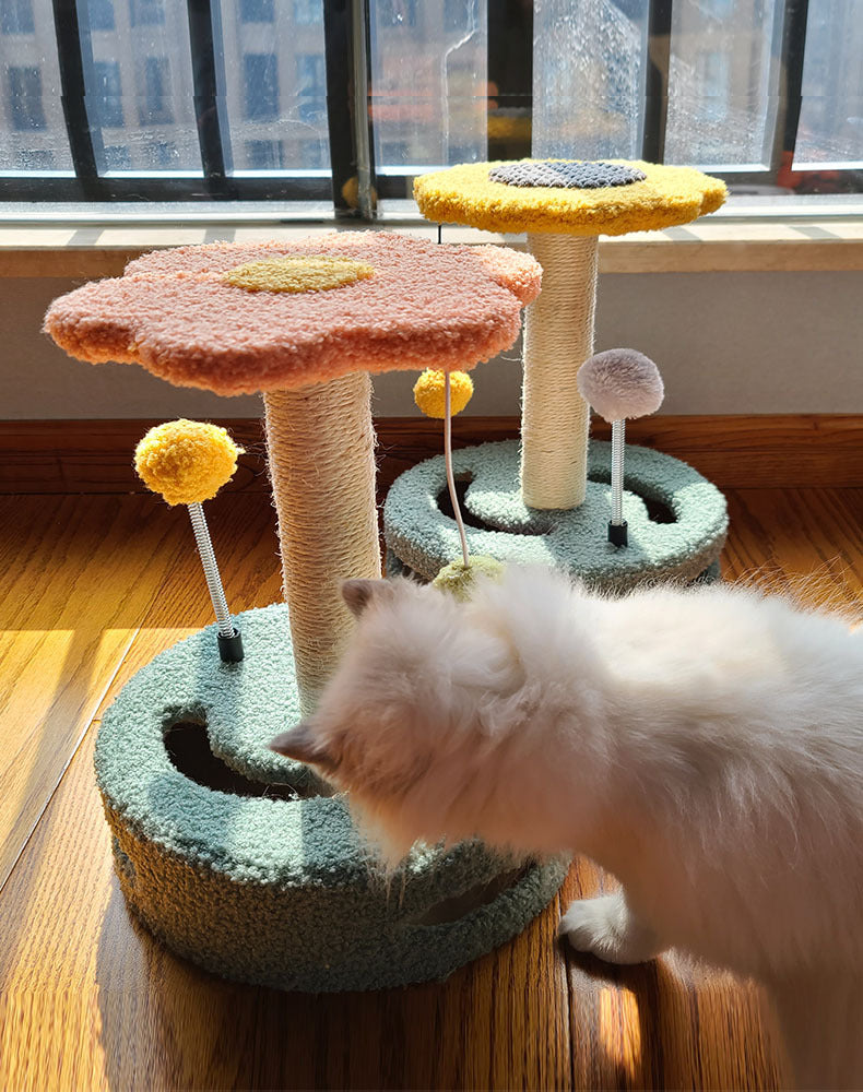 3-in-1 Cat Tower | Sisal Scratching Post, Cat House & Climbing Frame
