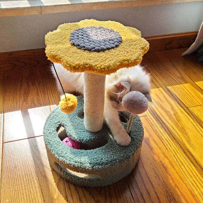 3-in-1 Cat Tower | Sisal Scratching Post, Cat House & Climbing Frame