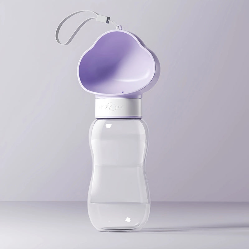2-in-1 Portable Dog Water Bottle with Feeder Bowl