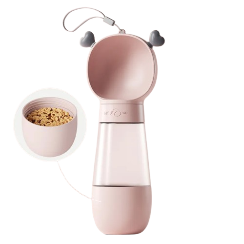 2-in-1 Portable Dog Water Bottle with Feeder Bowl